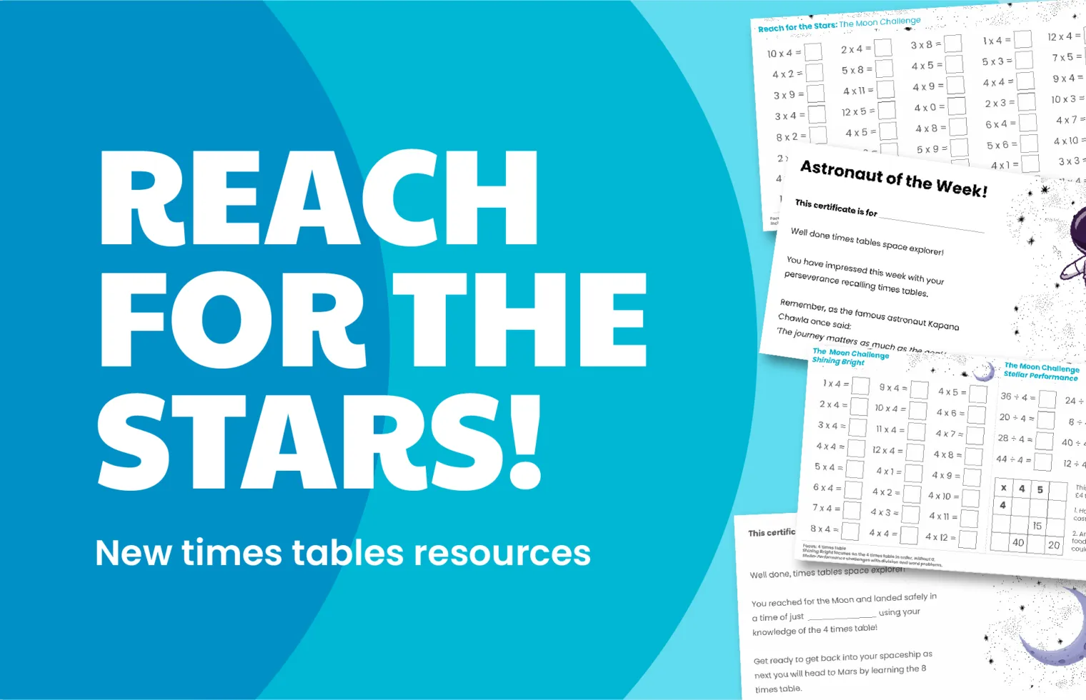 Reach for the Stars - New Times Tables Resources