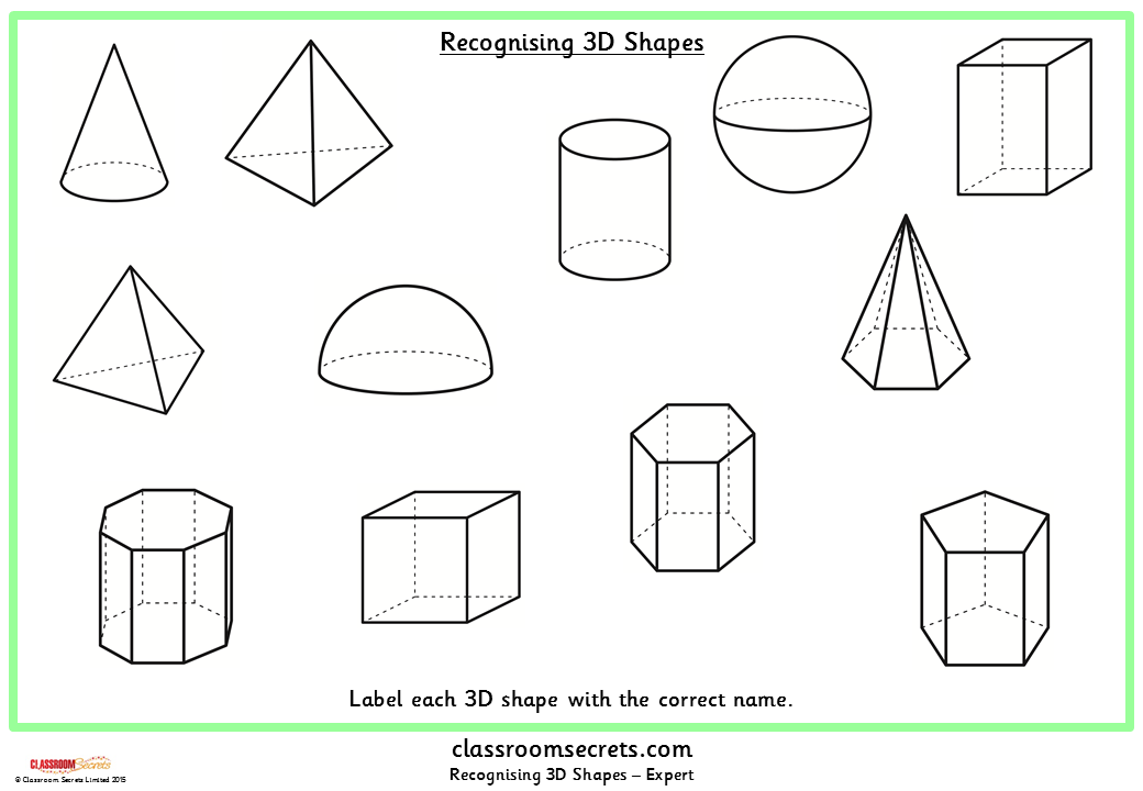3 D Shapes - 2d Shapes And 3d Figures Definition Solved Examples Nets.