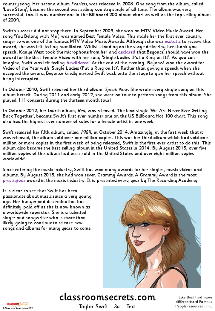 extended essay about taylor swift