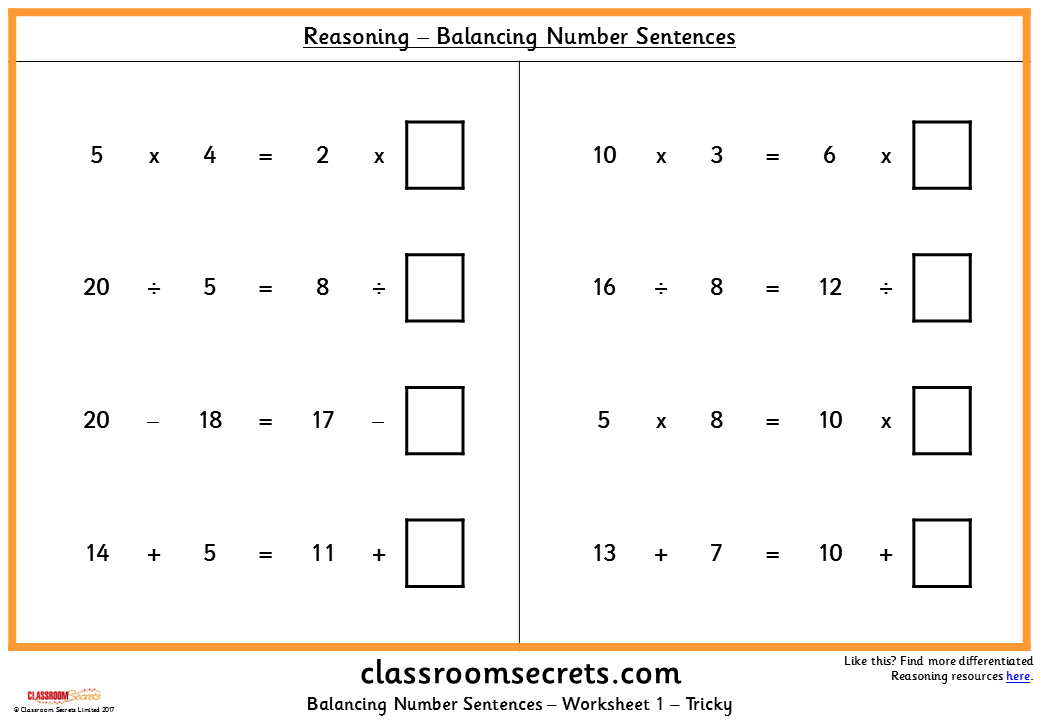 balancing-number-sentences-ks1-reasoning-test-practice-classroom-secrets-classroom-secrets