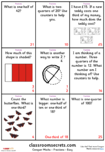 fractions decimals and percentages game