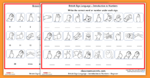 British Sign Language Numbers