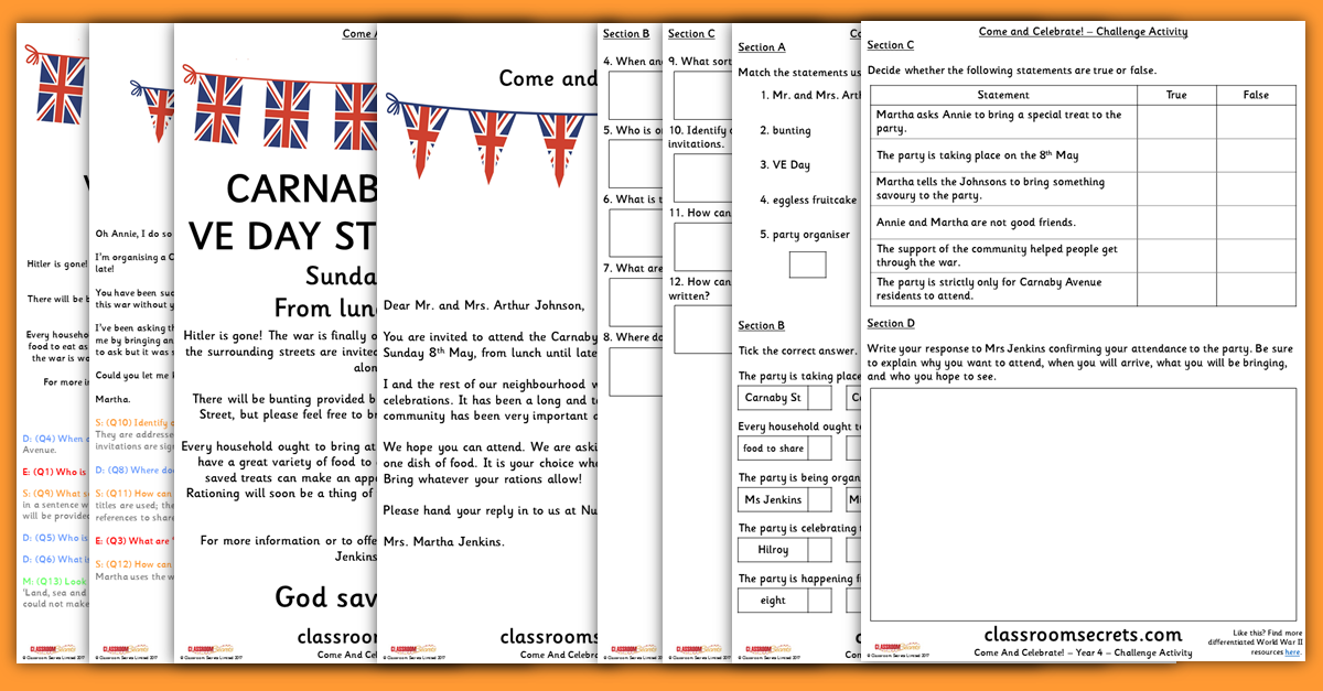 VE Day Resources Year 4