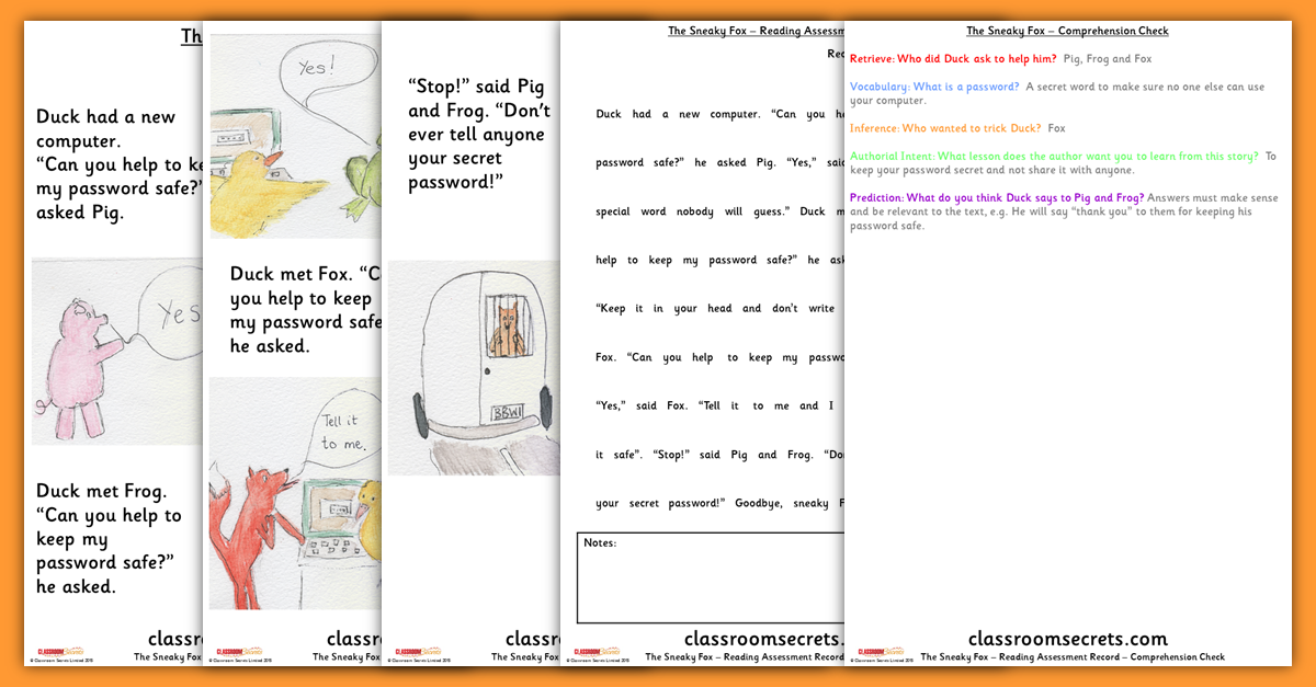Reception Reading Assessment Resources