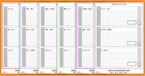 Arithmetic Tests for Year 4 Resources
