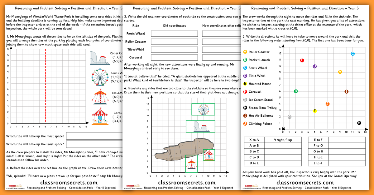 Position and Direction Consolidation Year 5 Resources