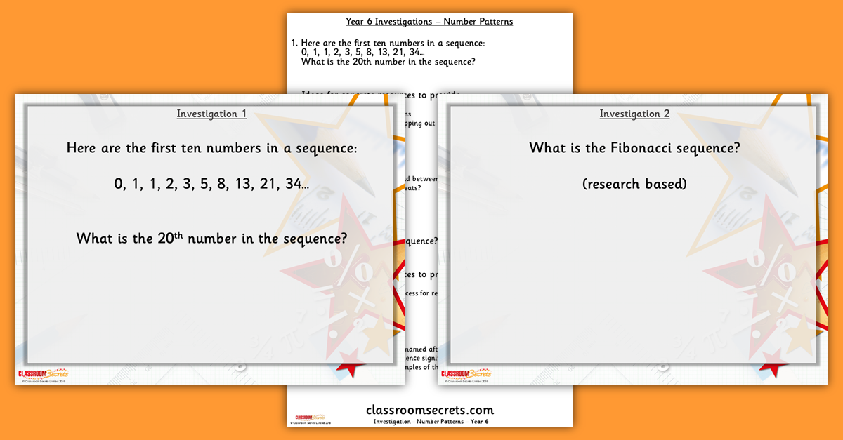 Number Sequences Investigation Year 6 Summer Block 4 Resources