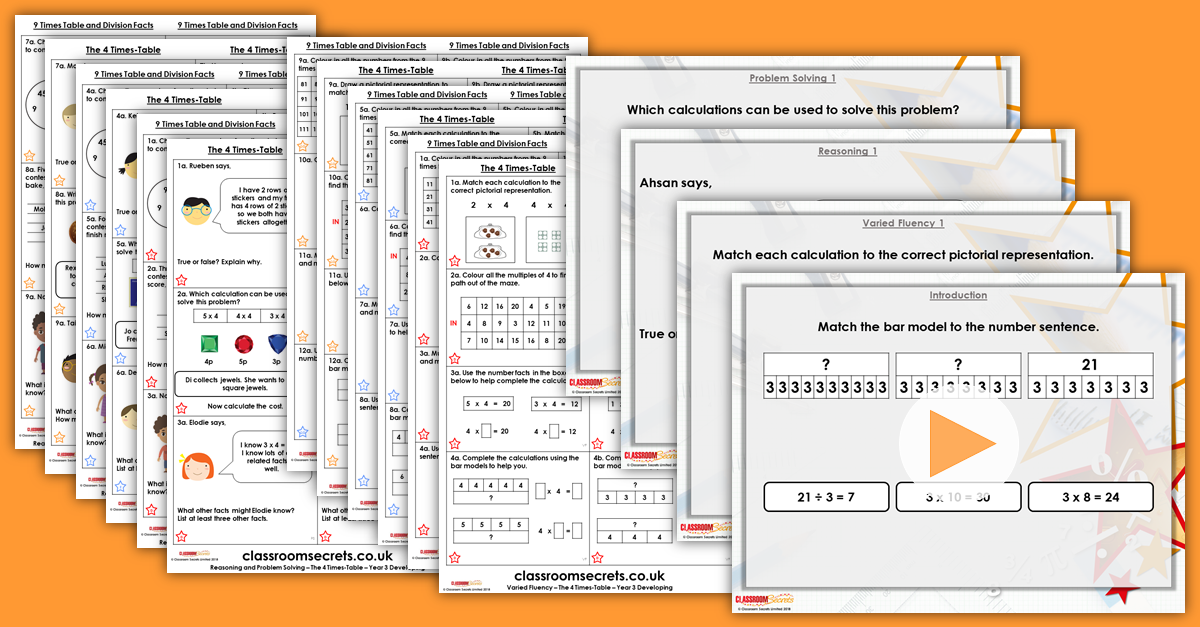 Mixed Age Year 3 and 4 Multiplication and Division Step 12 Resources