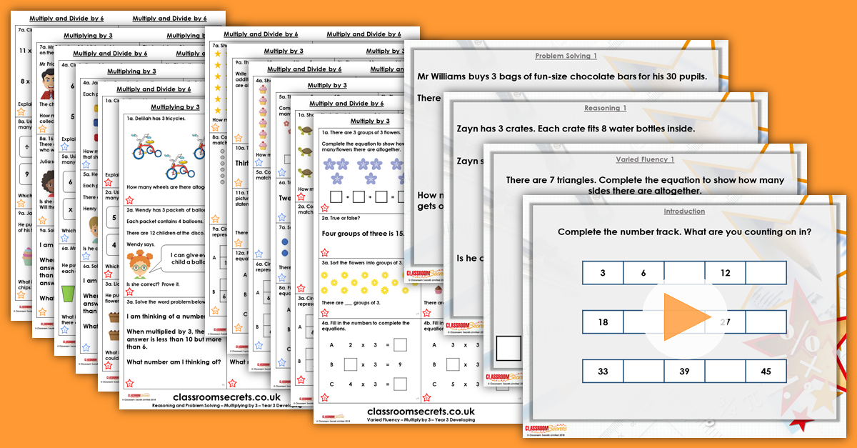 Mixed Age Year 3 and 4 Multiplication and Division Step 7 Resource Pack