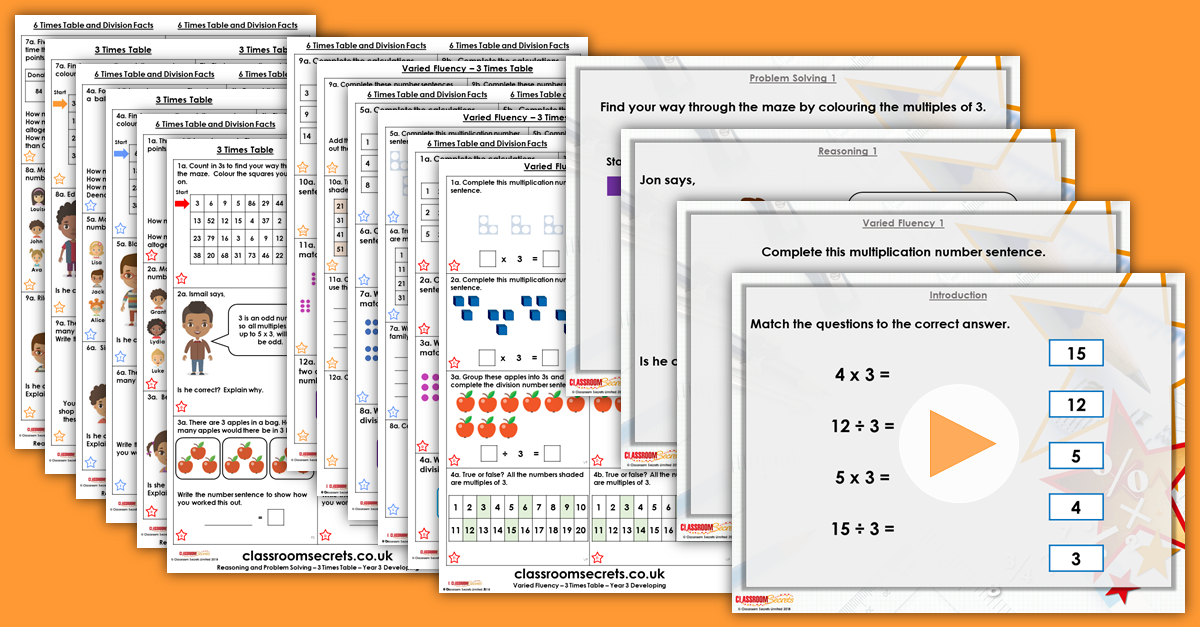 Mixed Age Year 3 and 4 Multiplication and Division Step 9 Resources