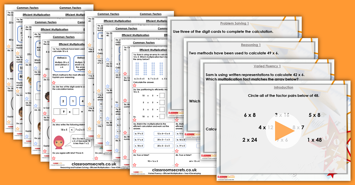 Mixed Age Year 4 and 5 Multiplication and Division Step 14 Resource Pack