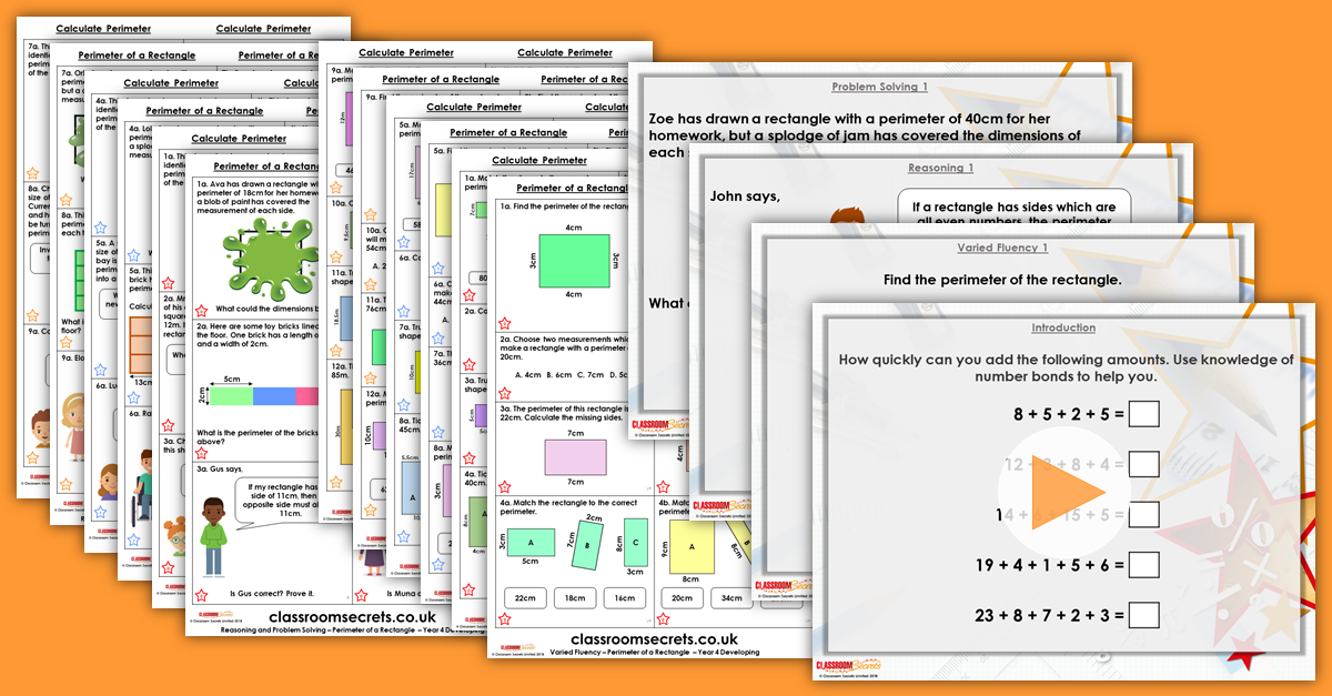 Mixed Age Year 4 and 5 Length and Perimeter Step 3 Resources
