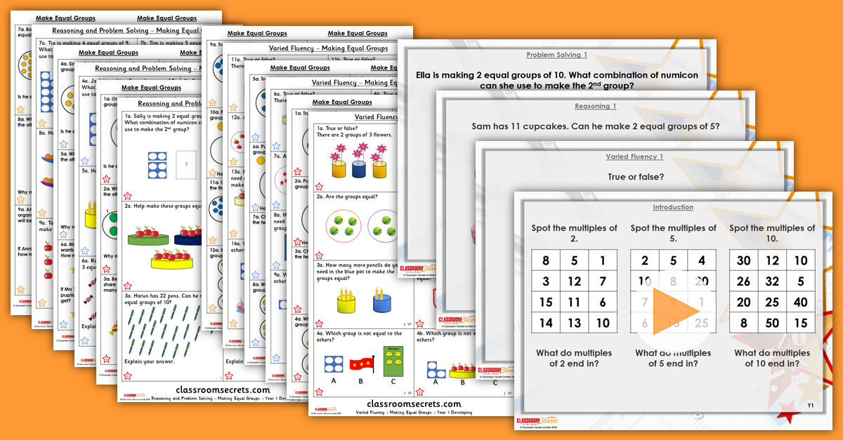Mixed Age Year 1 and 2 Multiplication and Division Step 12 Resources