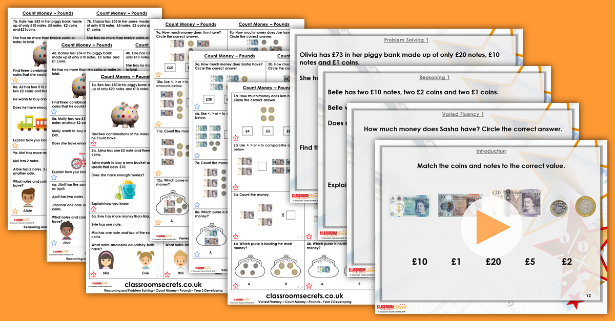 Mixed Age Year 2 and 3 Money Step 2 Resources