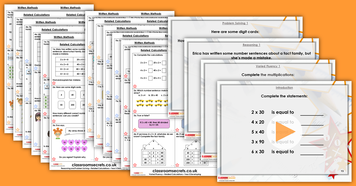 Year 3 and 4 Mixed Age Multiplication and Division Step 4 Resources
