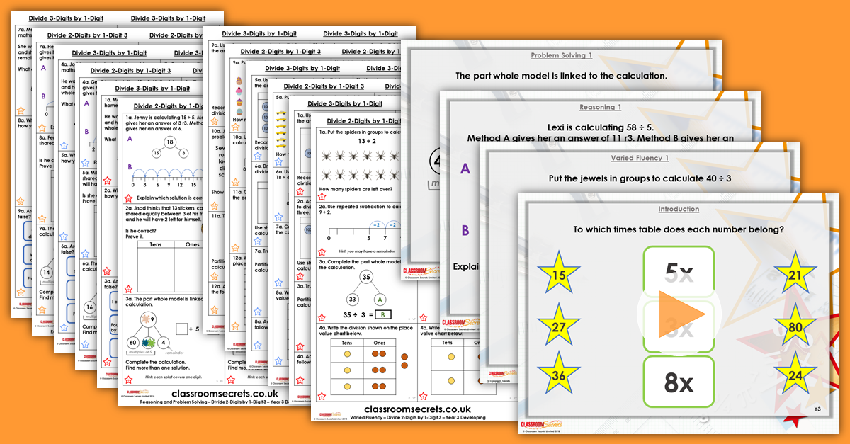 Year 3 and 4 Mixed Age Multiplication and Division Step 9 Resources