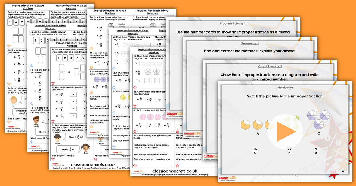 Mixed Age Year 5 and 6 Fractions Step 2 Resources