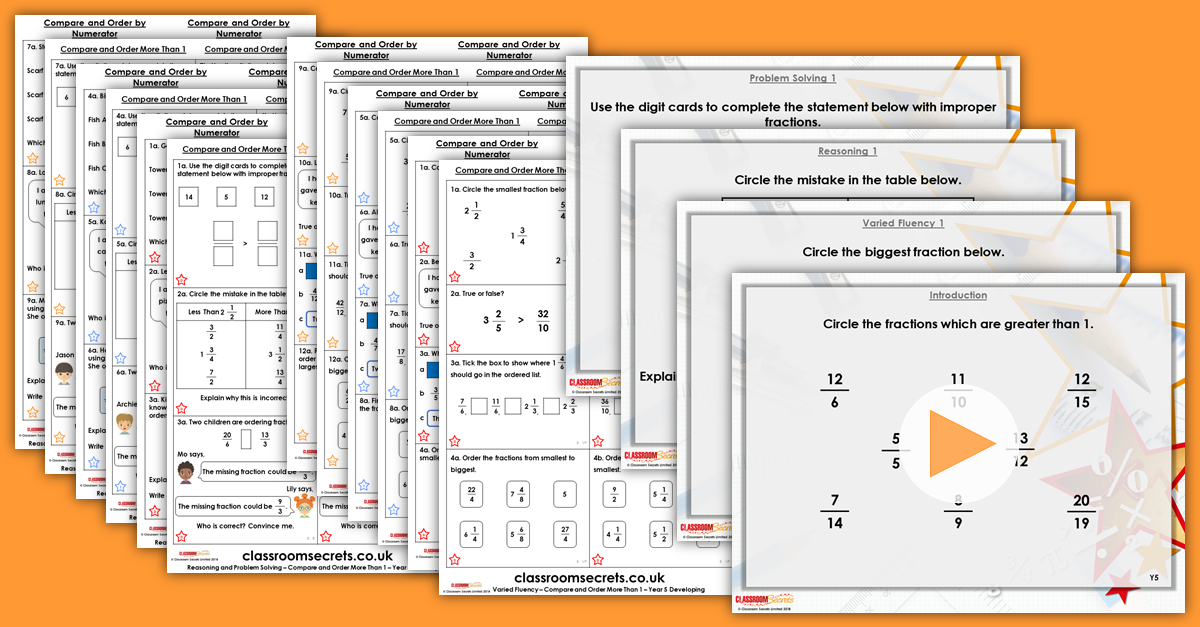 Mixed Age Year 5 and 6 Fractions Step 6 Resources