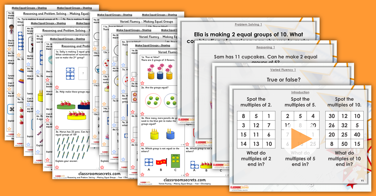 Mixed Age Year 1 and 2 Multiplication and Division Step 20 Resources
