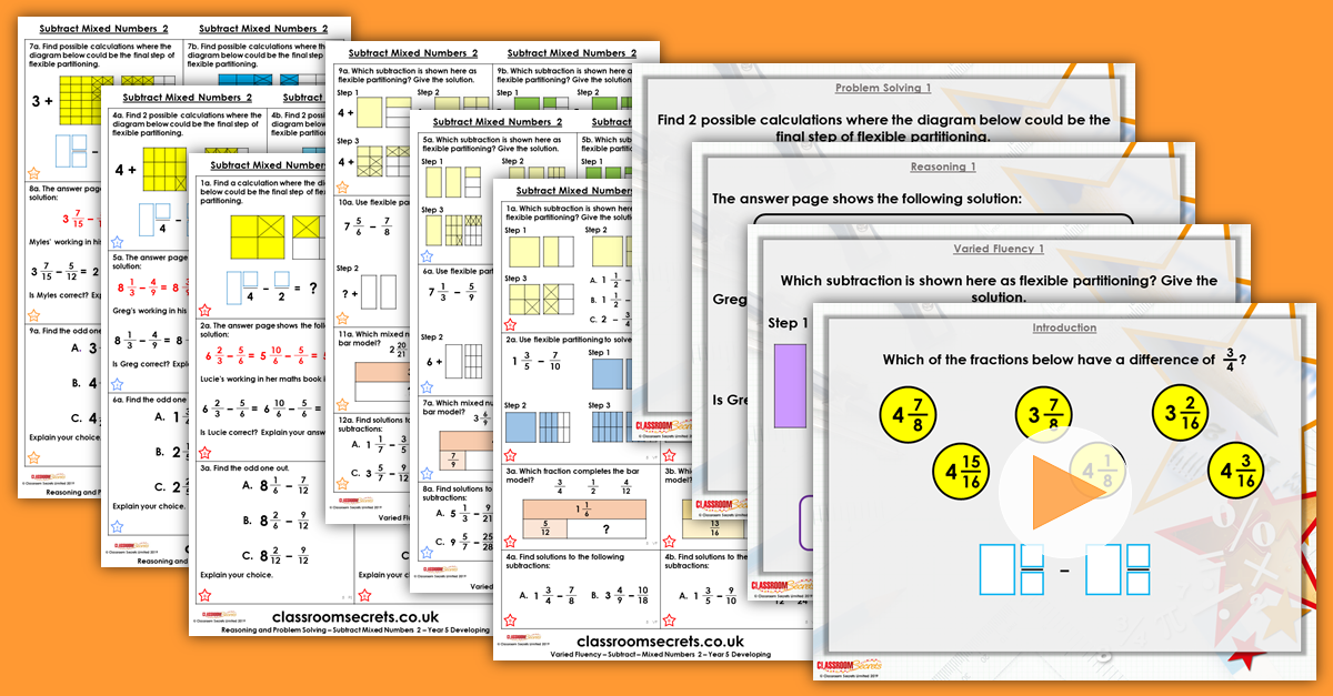 Mixed Age Year 5 and 6 Fractions Step 14 Resources