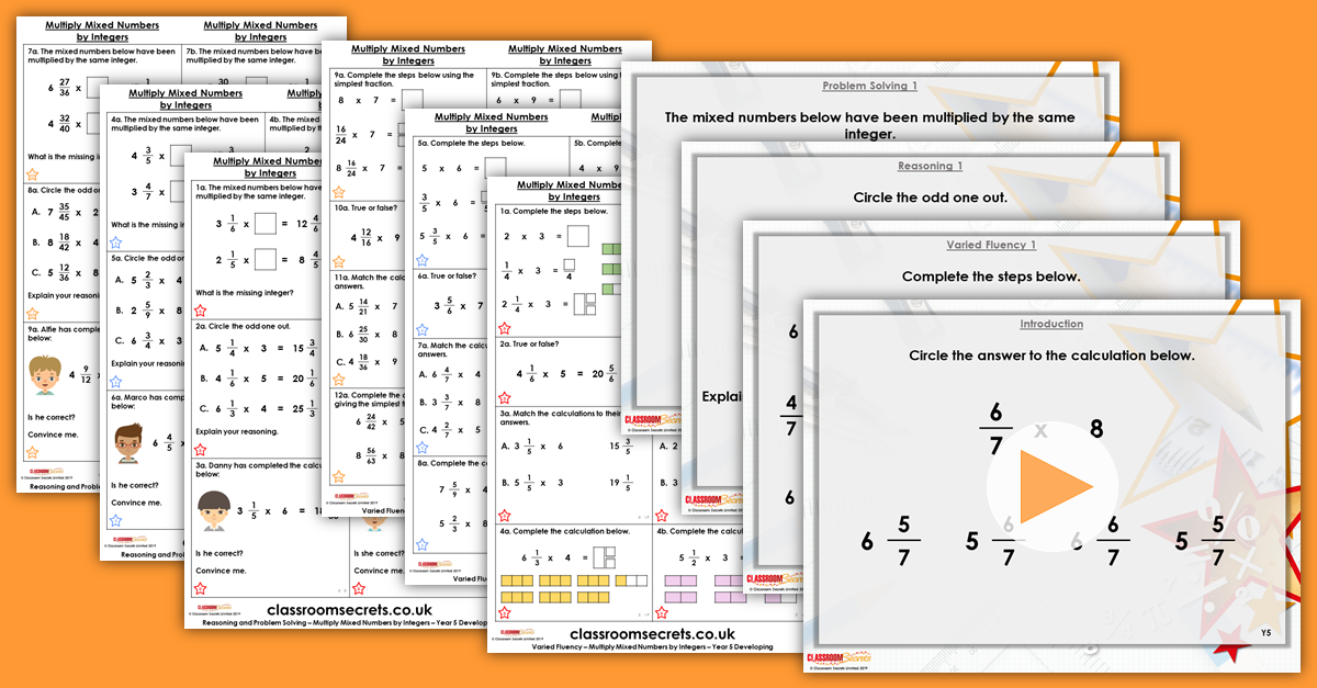 Mixed Age Year 5 and 6 Fractions Step 18 Resources