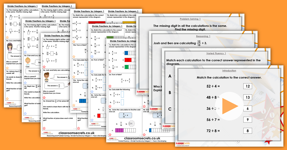 Mixed Age Year 5 and 6 Fractions Step 19 Resources