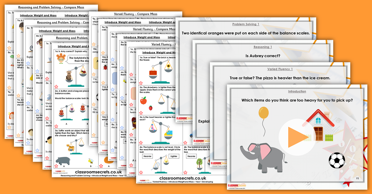 Mixed Age Year 1 and 2 Weight and Volume Step 1 Resources