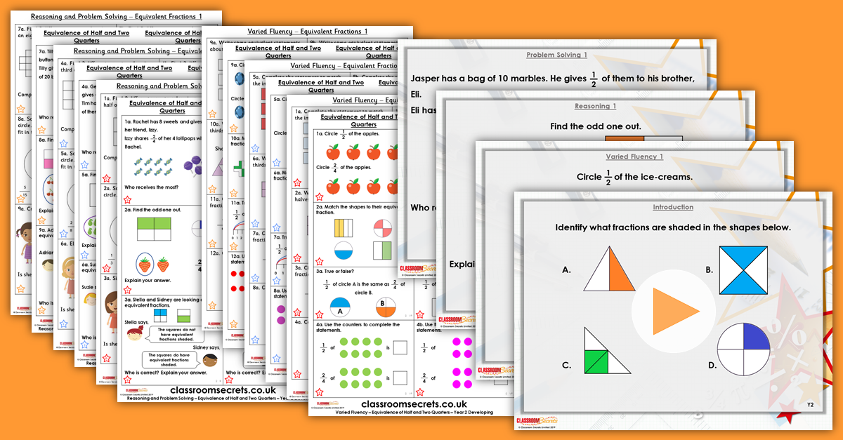 Mixed Age Year 2 and 3 Fractions Step 10 Resources