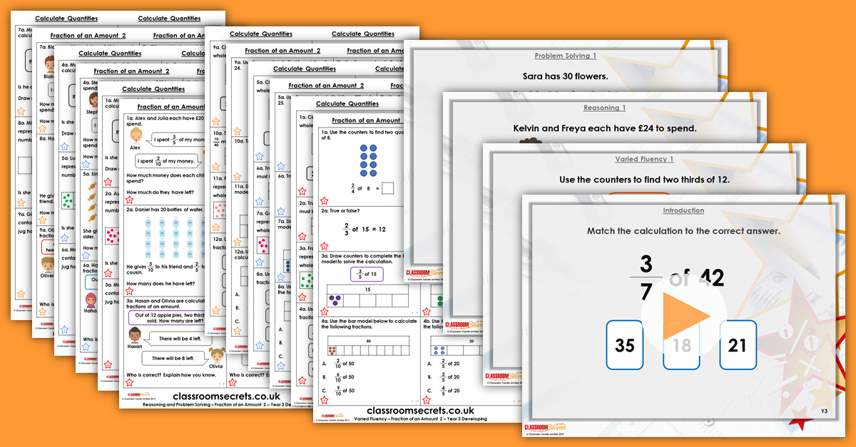 Mixed Age Year 3 and 4 Fractions Step 11 Resources