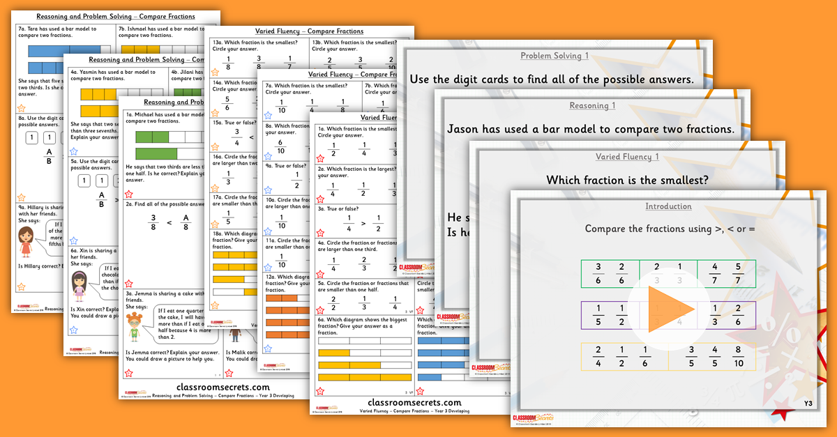 Mixed Age Year 3 and 4 Fractions and Decimals Step 1 Resources