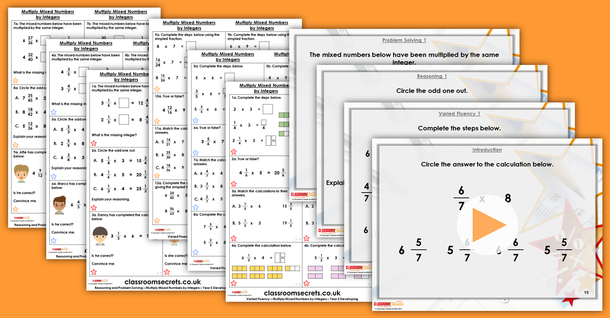 Mixed Age Year 4 and 5 Fractions Step 20 Resources