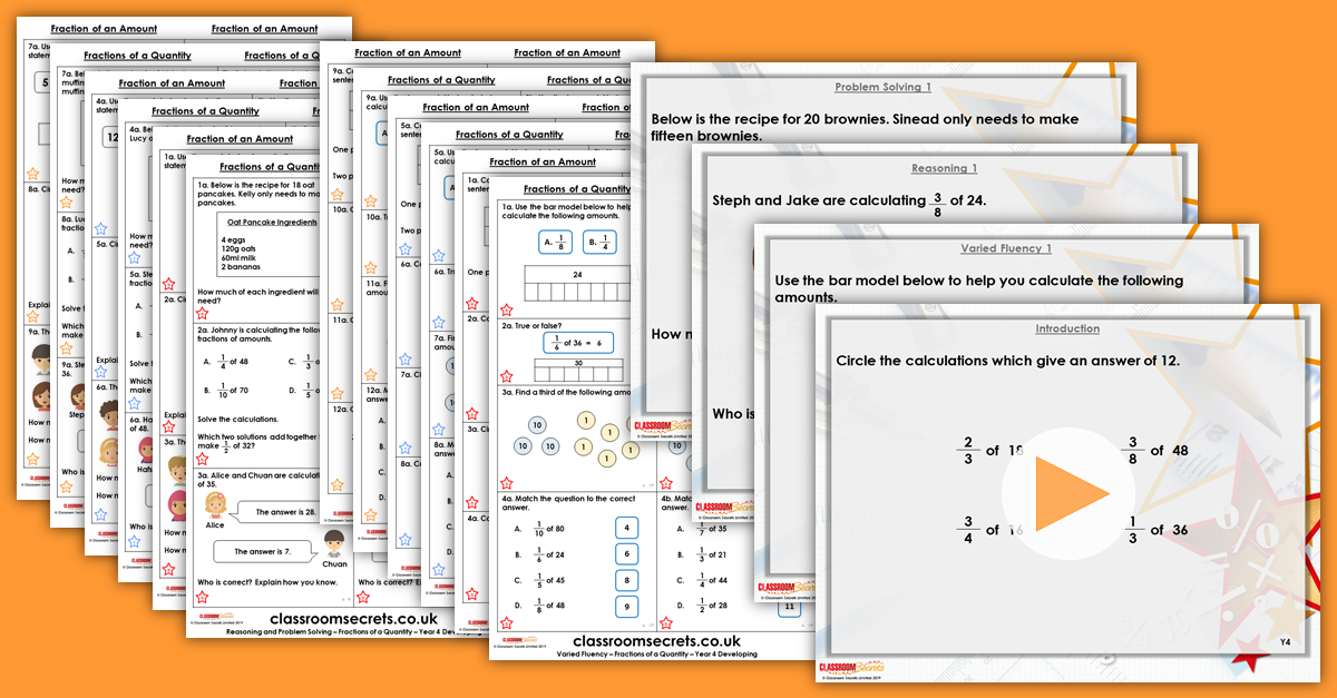 Mixed Age Year 4 and 5 Fractions Step 21 Resources
