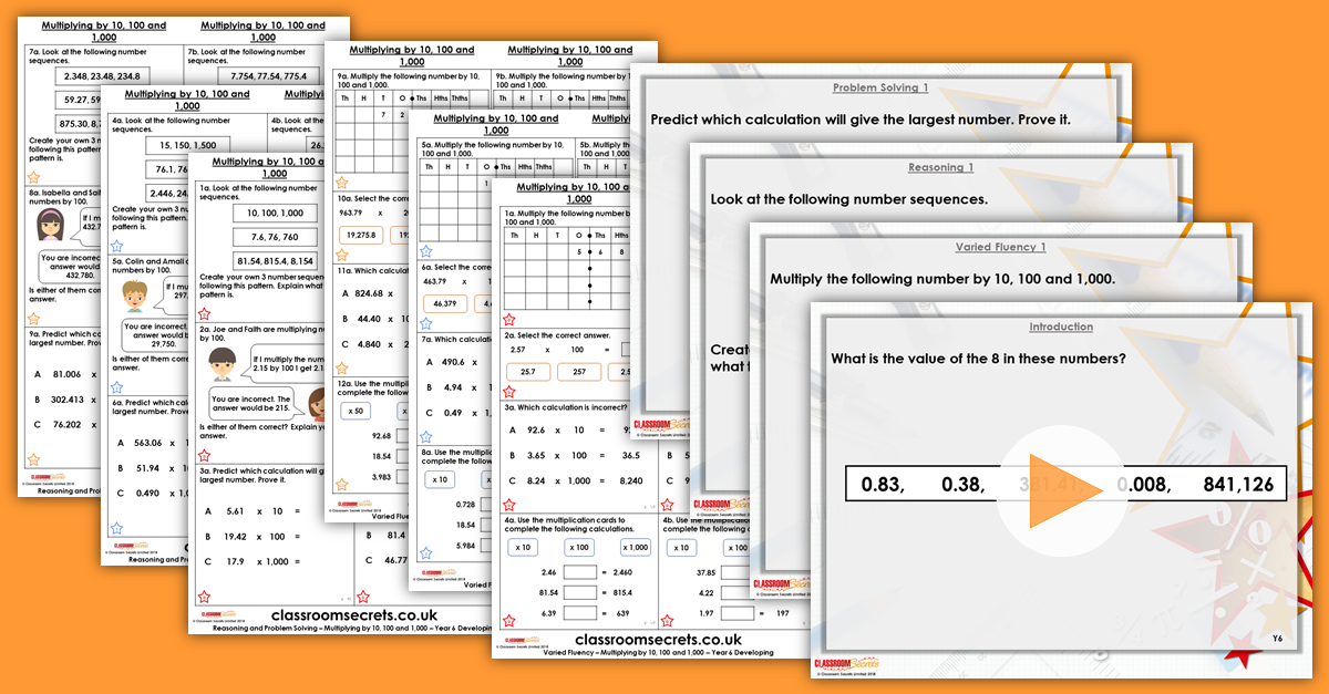 Mixed Age Year 5 and 6 Decimals and Percentages Step 8 Resources