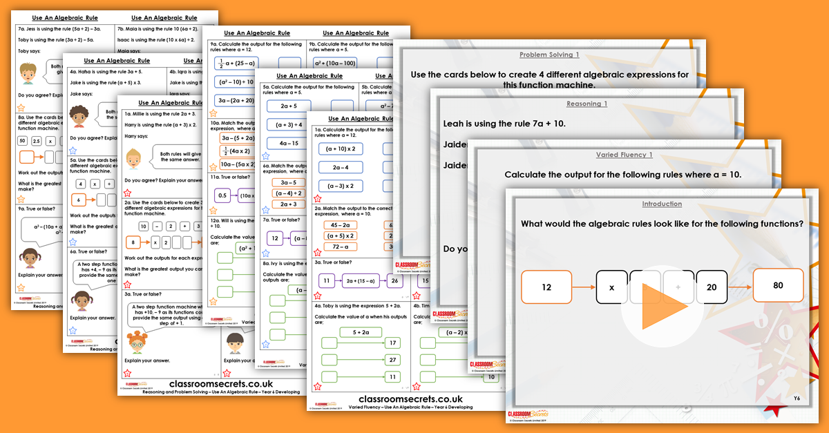 Mixed Age Year 5 and 6 Algebra Step 6 Resources