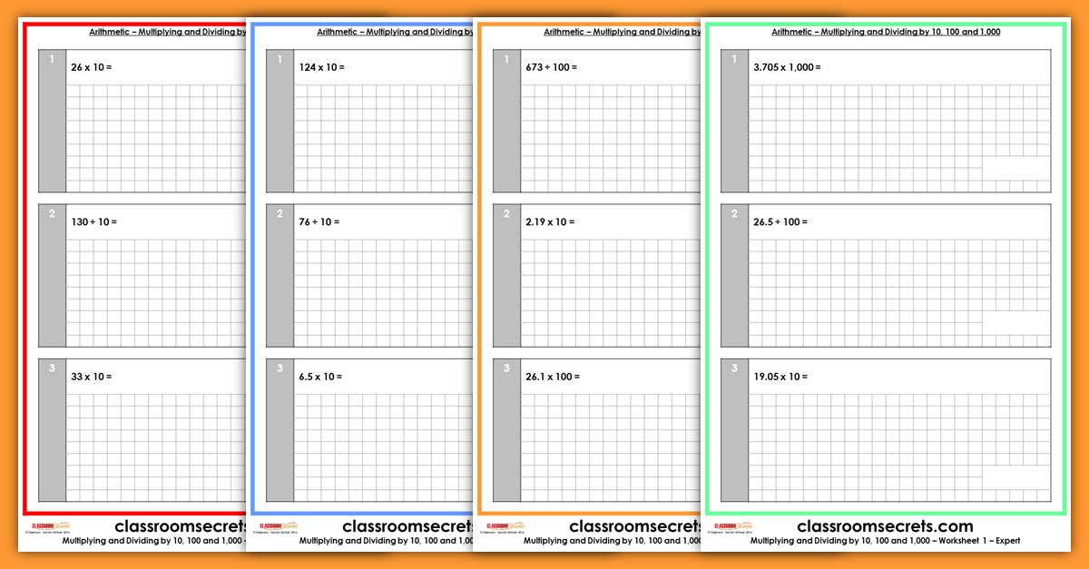KS2 Multiplying and Dividing by 10, 100 and 1000 Resources