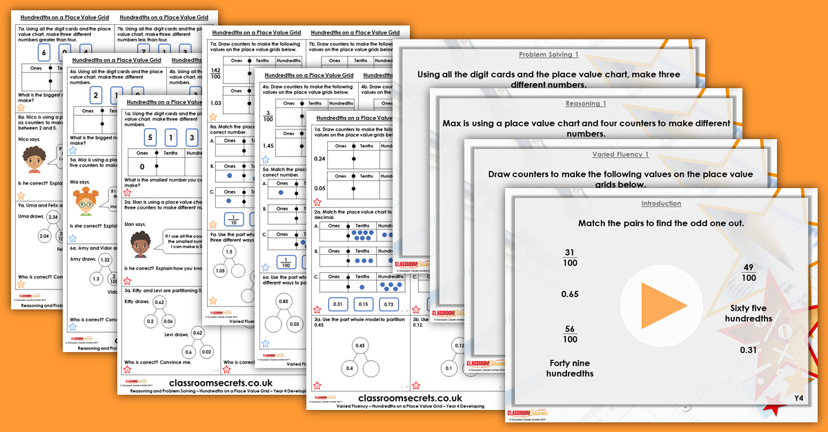 Mixed Age Year 3 and 4 Fractions and Decimals Step 11 Resources