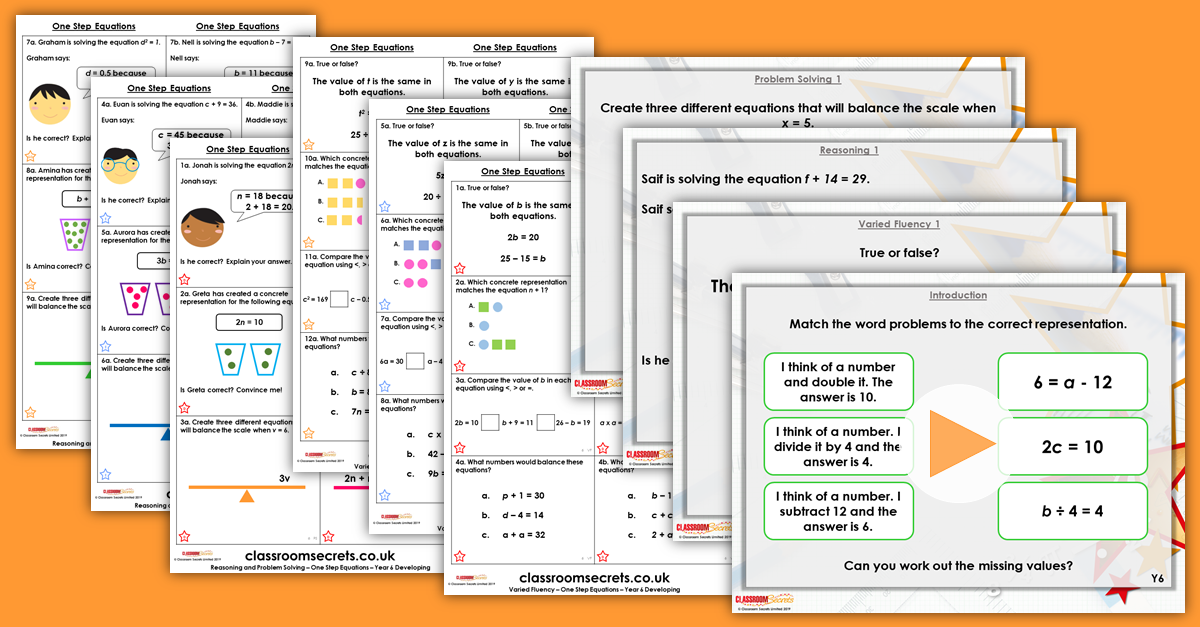 Mixed Age Year 5 and 6 Algebra Step 10 Resources