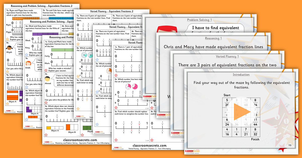 Mixed Age Year 2 and 3 Fractions Step 11 Resources