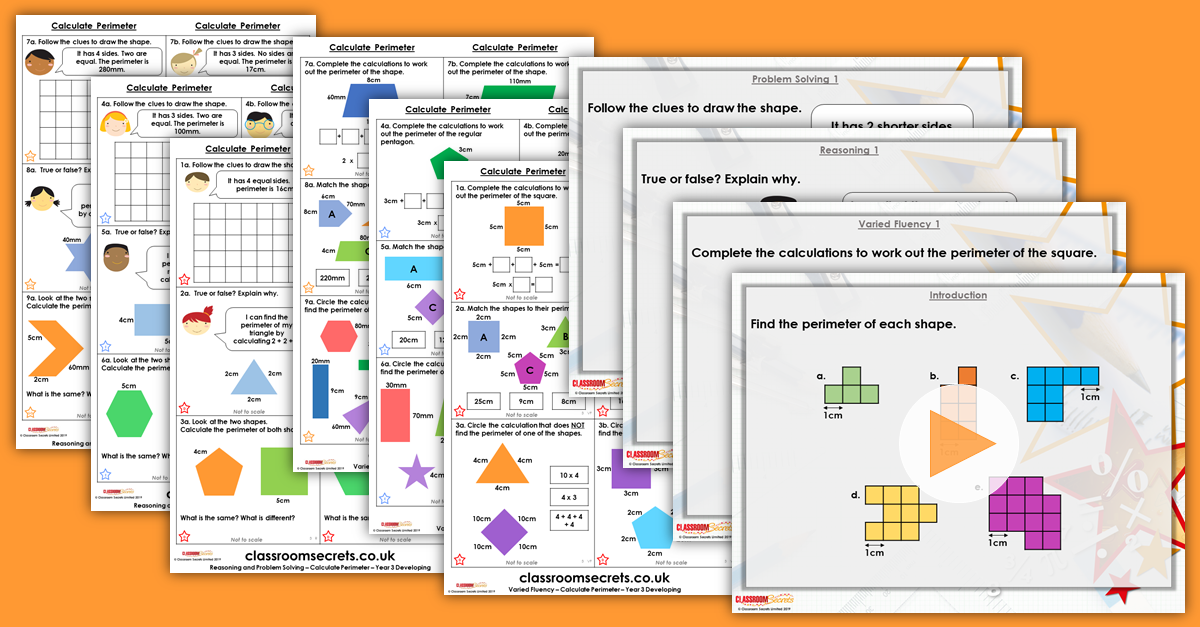Mixed Age Year 2 and 3 Length Height and Perimeter Step 9 Resources