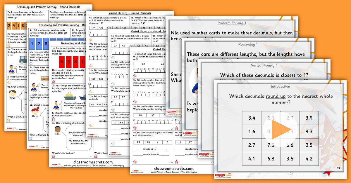 Mixed Age Year 3 and 4 Fractions and Decimals Step 17 Resources