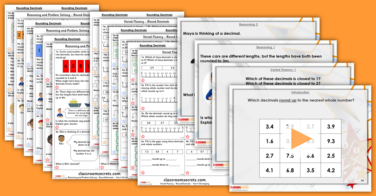 Mixed Age Year 4 and 5 Decimals Step 16 Resources