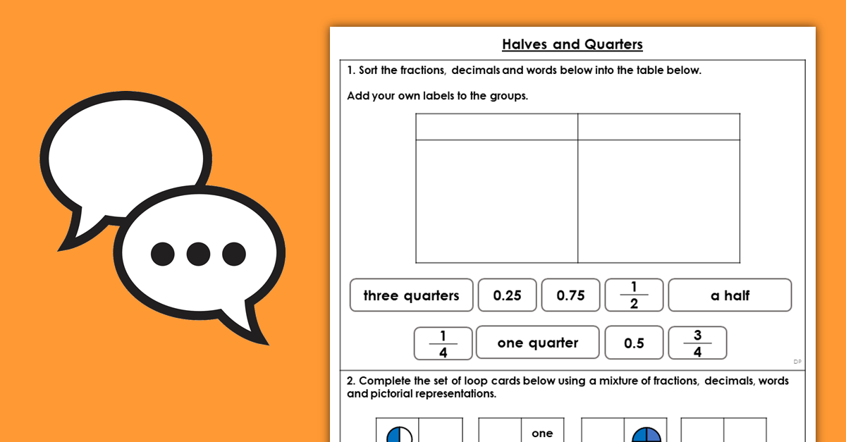 Year 4 Halves and Quarters Resources