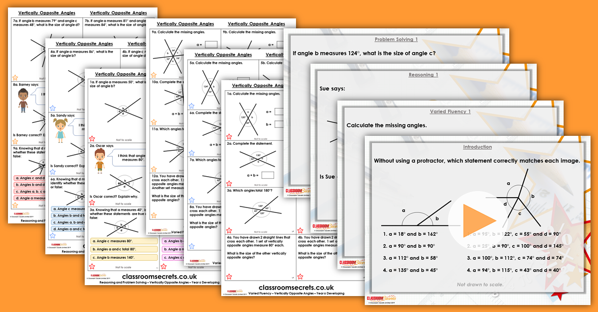 Vertically Opposite Angles Year 6 Resources