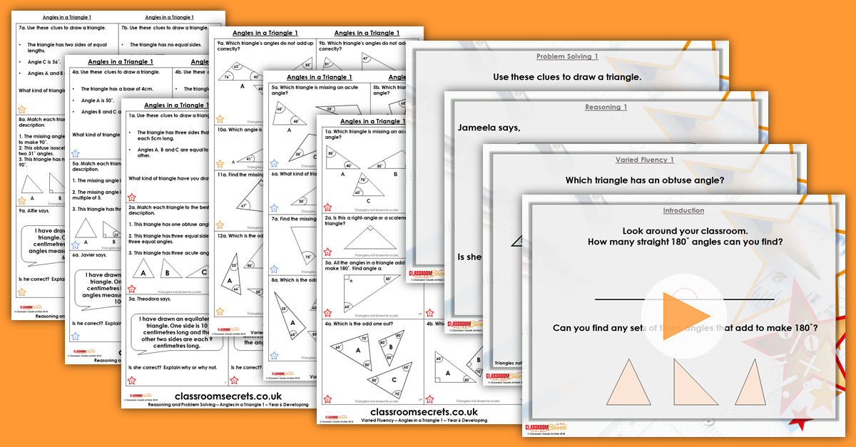 Angles in a Triangle Year 6 Resources