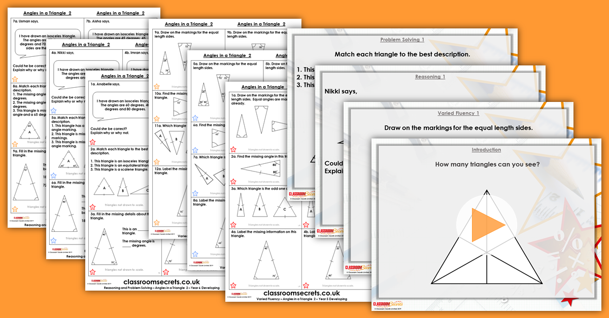 Angles in a Triangle - Special Cases Year 6 Resources