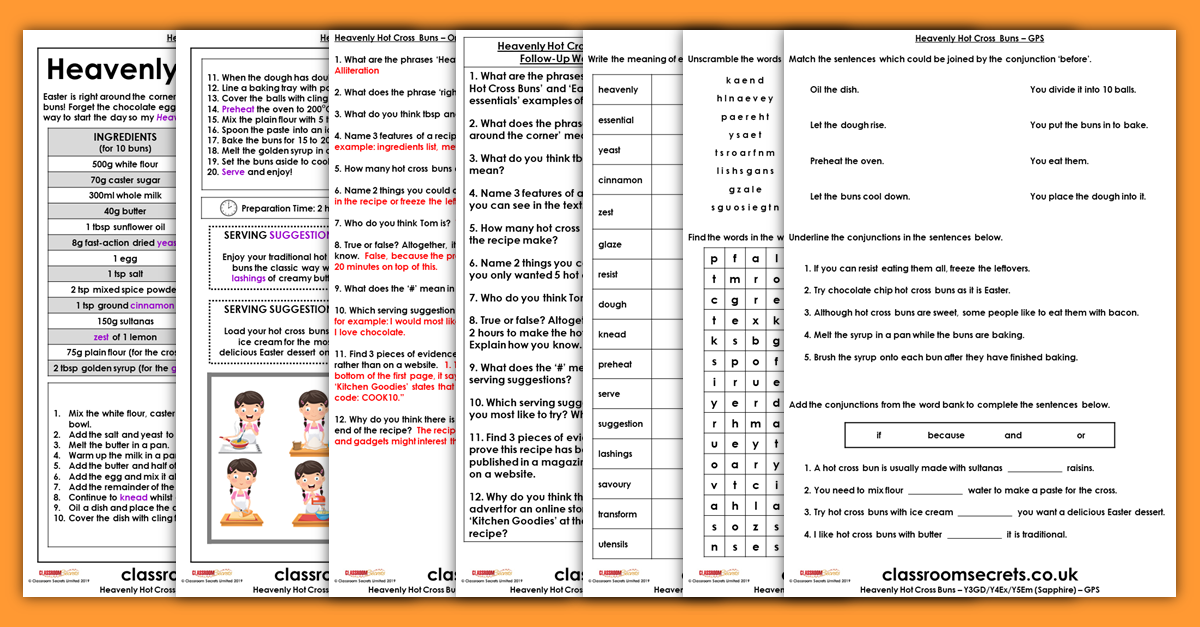 Heavenly Hot Cross Buns Year 4 Easter Guided Reading Carousel Comprehension Resources
