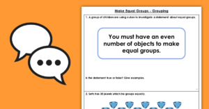 Year 1 Make Equal Groups (Grouping)