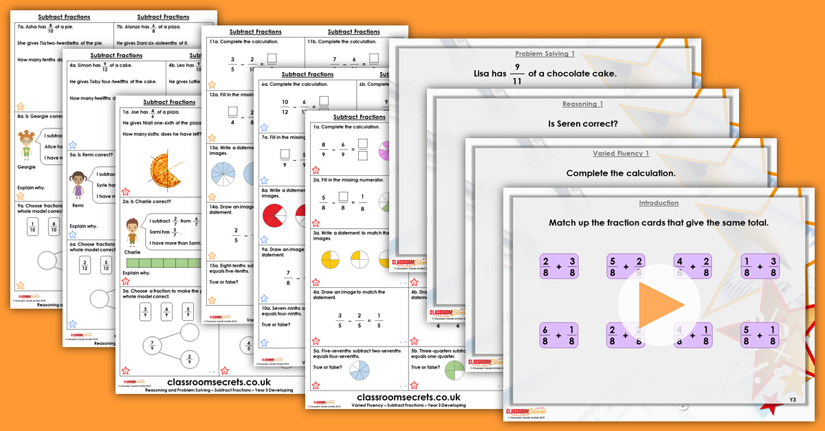 Mixed Age Year 2 and 3 SATs and Fractions Step 4 Resources
