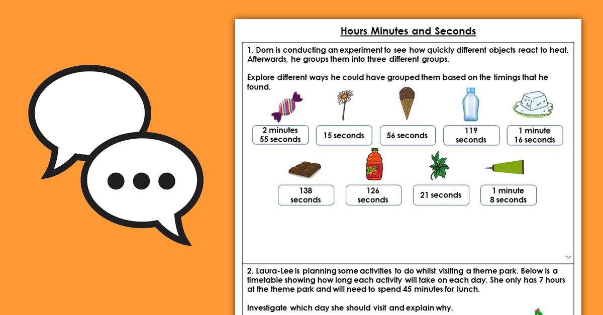 Year 4 Hours Minutes and Seconds Discussion Problems