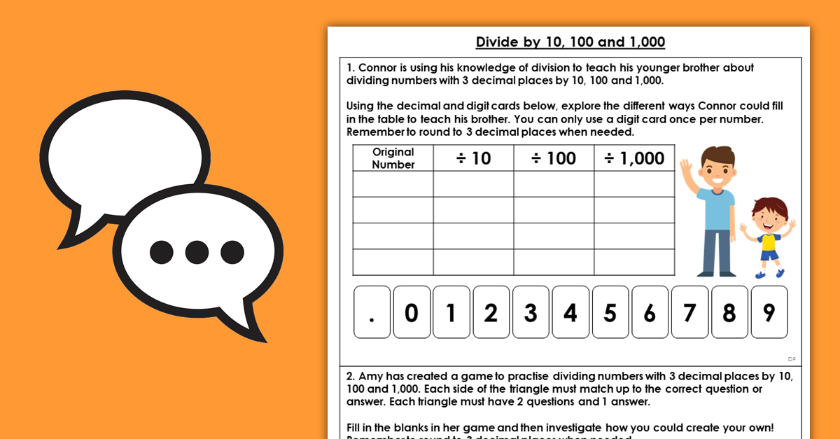 Year 5 Divide by 10 100 and 1000 Resources